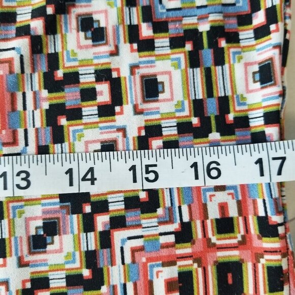 Maggy London Women's Geometric Abstract Boho Hippie Psychedelic Multicolor Sz 8 - Picture 10 of 10